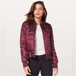 Lululemon Non-Stop Reversible Bomber Jacket in Marvel purple